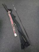 Three fishing rods : Moby Dick 12' beach caster,