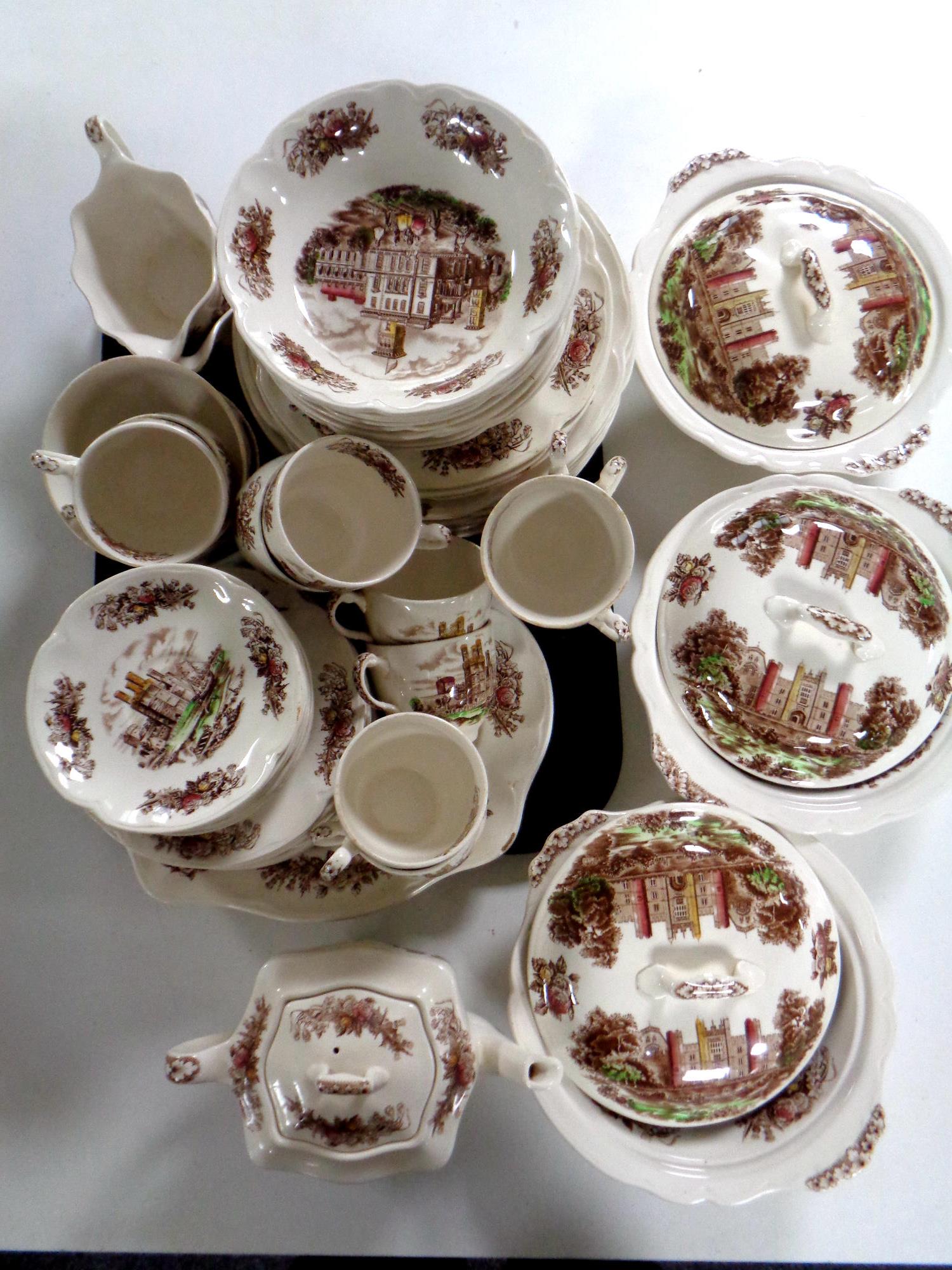 An extensive Johnson Brothers Royal Homes tea and dinner service