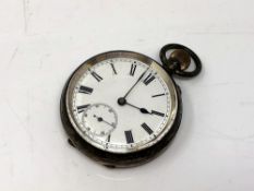 An antique silver pocket watch CONDITION REPORT: In working order.