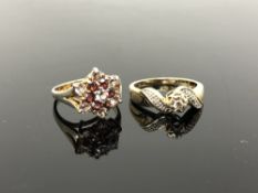 Two 9ct gold dress rings