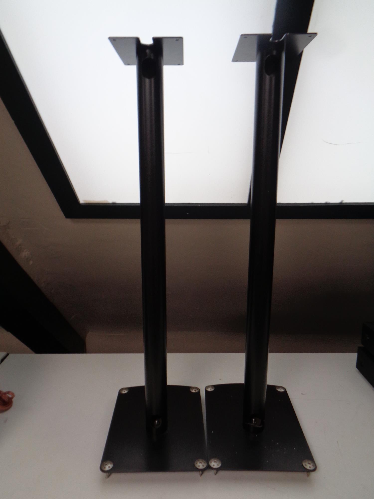 A pair of Mordaunt Short speakers on speaker stands - Image 2 of 2