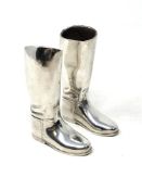 A pair of sterling silver boots CONDITION REPORT: These are filled