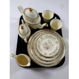 A tray containing 16 pieces of Minton Jasmine tea and dinner china