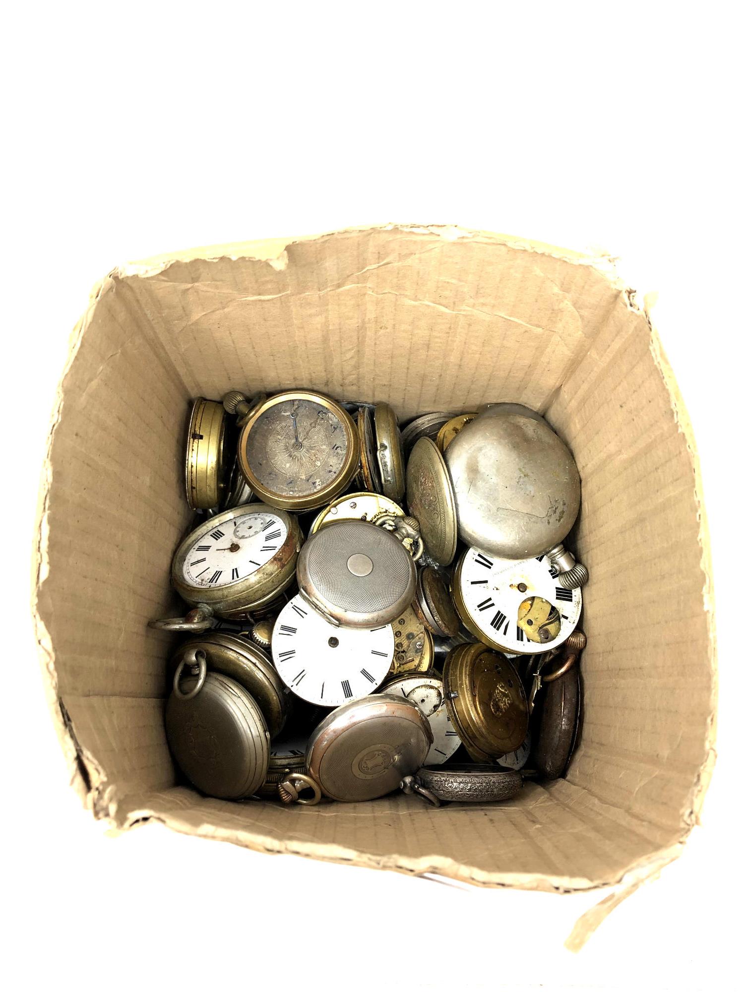 A collection of pocket watches and movements to include silver examples,