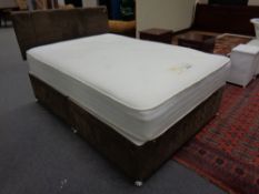A Cambridge Bed Company Solo 5ft mattress with storage divan base and headboard