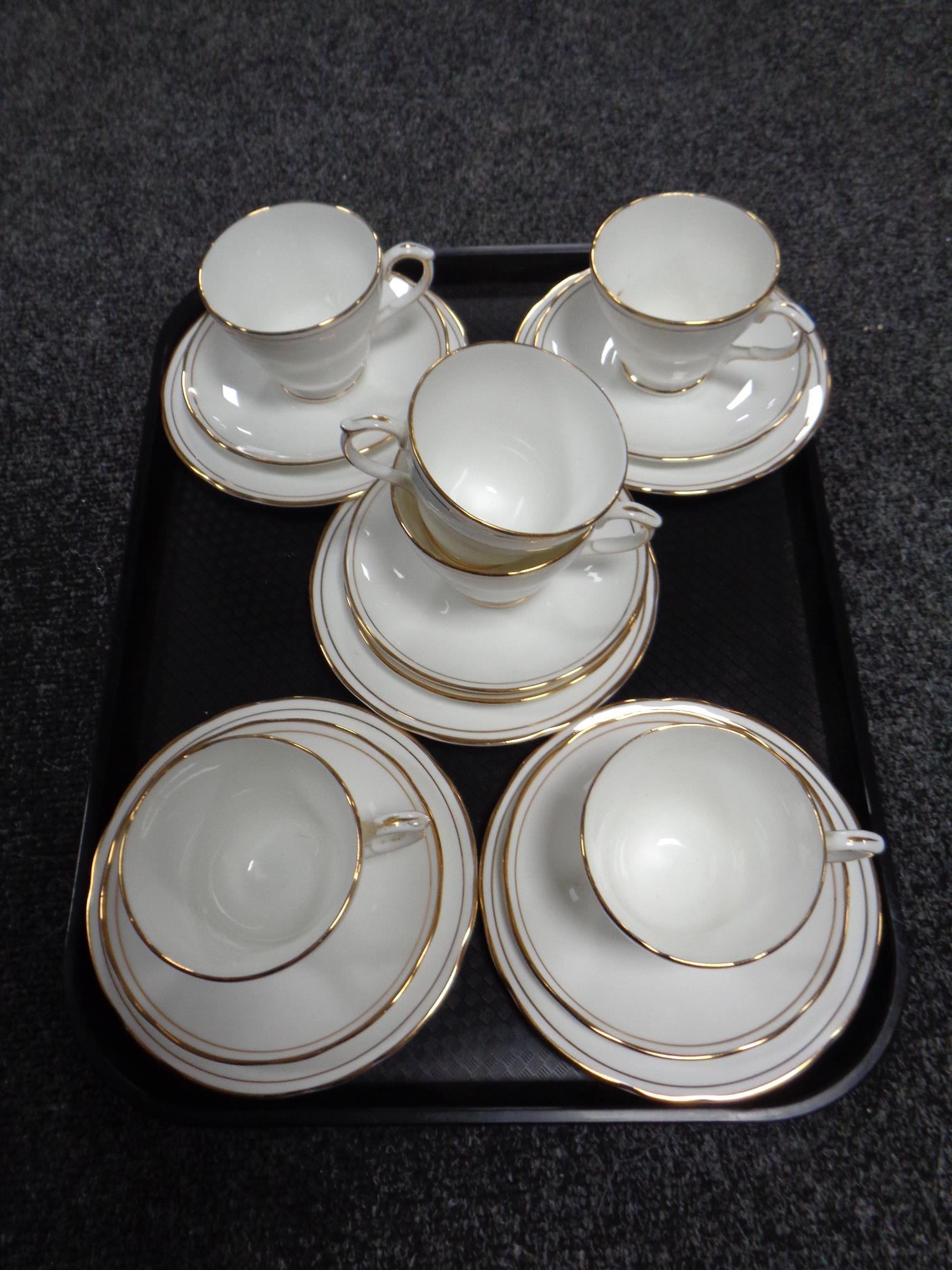 Six Duchess Ascot bone china trios