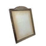 A George V silver easel photograph frame with engine turned decoration, Horton & Allday,