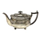 A Regency Scottish silver teapot, James Mckay, Edinburgh 1811.