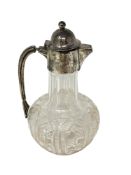 An Edwardian silver mounted cut glass claret jug, Elkington & Co, Birmingham 1903, height 24.5cm.