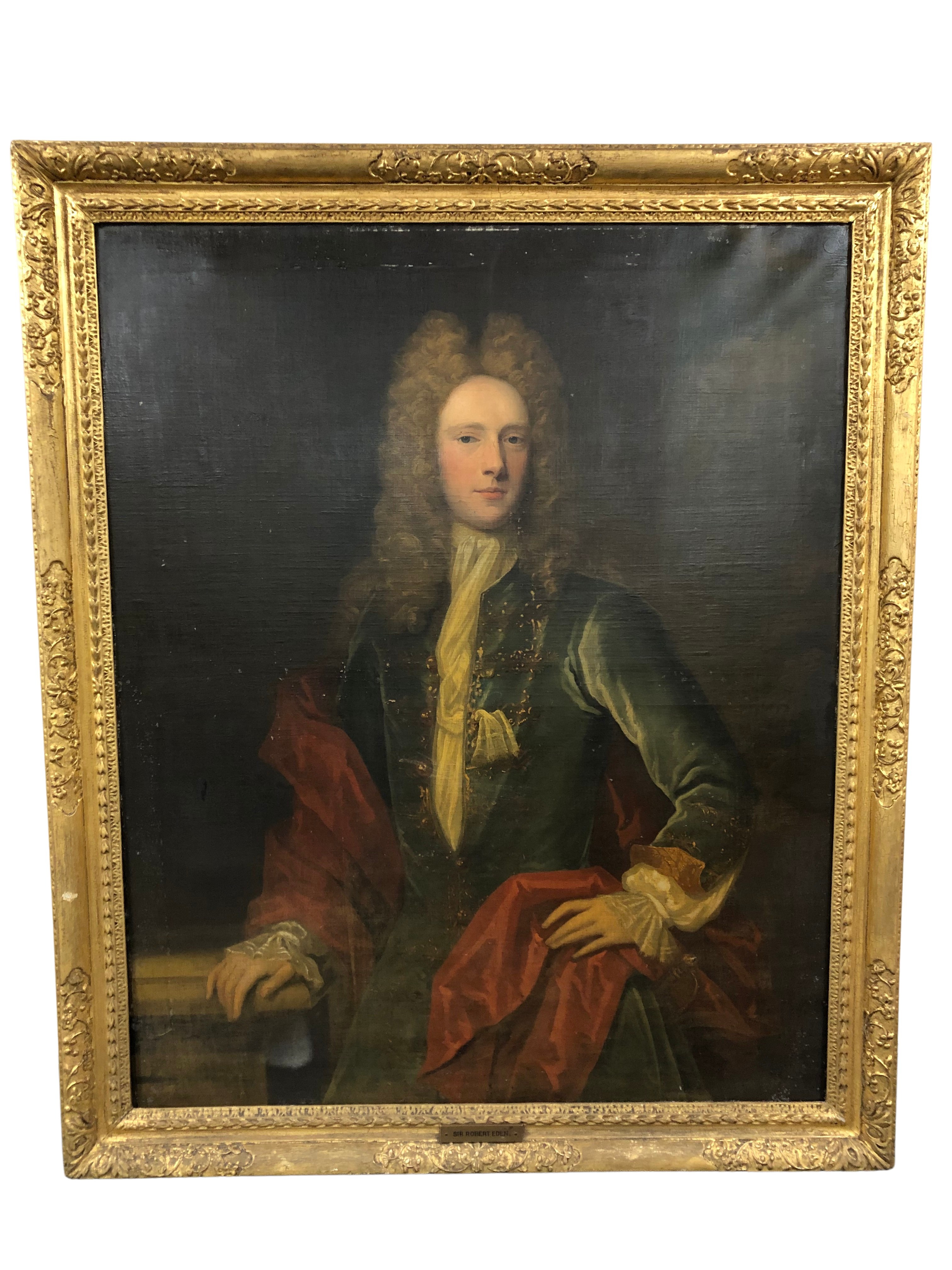 British School (18th/19th Century) : Portrait of Sir Robert Eden, three-quarter length,