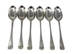 A set of six Edwardian silver table spoons, DJ Welby Ltd, London 1908.