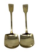 A pair of George IV silver-gilt serving spoons, William Eley & William Fearn, London 1823,