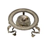 A George III silver spirit burner stand, John Langlands, Newcastle,