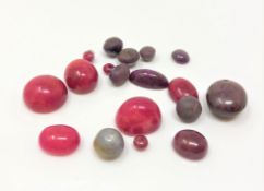 A group of loose rubies totalling 160 carats