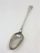 A Georgian silver basting spoon by Langlands & Robertson of Newcastle, length 30 cm.