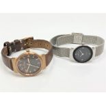 Two lady's Skagen wristwatches,