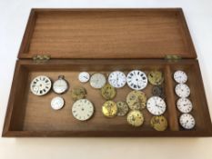 A box containing two pocket watches by Mathey-tissot and Favre-Leuba, together with approx.