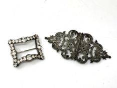 Two antique silver buckles