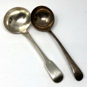 Two Georgian silver ladles