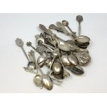 A collection of various items of silver cutlery