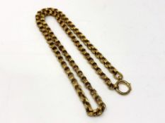 An antique yellow metal necklace, 7.67 g.