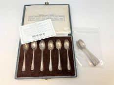 A cased set of six teaspoons from each assay office,