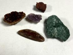 Five pieces of rock crystal