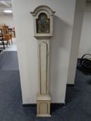 An early 20th century painted cased granddaughter clock (as found)