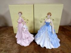 Two Coalport limited edition figures, Evening Elegance No. 1298 of 5000 and Perfect Moment No.