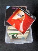 A box containing a large quantity of vinyl LPs, female artists to include Peggy Lee, Lena Horne,