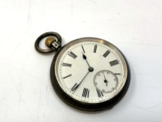 A silver open faced pocket watch, movement signed Charles Proctor,