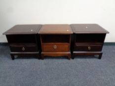 Three Stag Minstrel bedside tables fitted a drawer