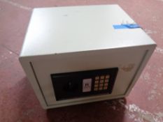 A Rockfort electronic safe with keys