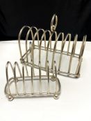 Two old EPNS toast racks