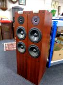 A pair of floor standing Audiovector speakers