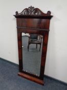 A 19th century mahogany hall mirror