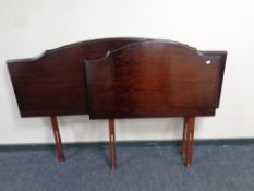 A Stag Minstrel 4'6 headboard together with 3ft headboard