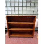 A set of mid 20th century open bookshelves