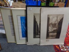 Two antiquarian pen and ink studies, one framed,