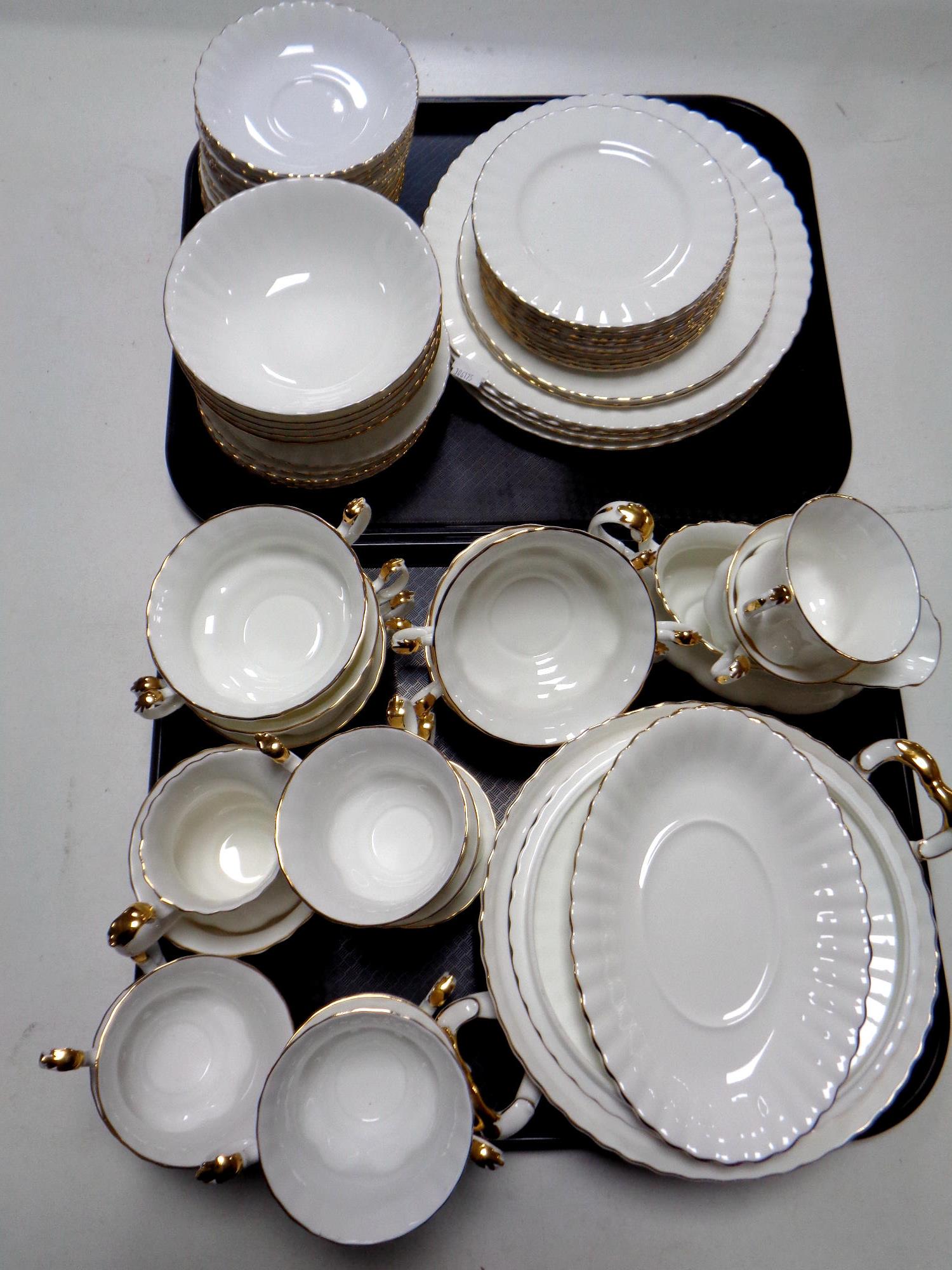 Sixty pieces of Royal Albert Val D'or bone china tea and dinner ware