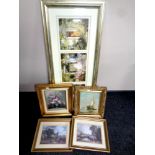 A gilt framed oil on canvas, still life signed Frost, together with a further oil on canvas,