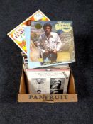 A box containing a large quantity of vinyl LPs, male artists to include Neil Diamond, Count Basie,