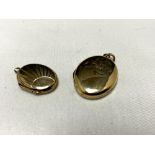 Two vintage gold plated lockets