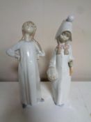 A Lladro figure, Shepherdess in original box, together with further Lladro figure,