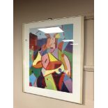 A continental abstract colour print,