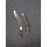 A Gurkha's kukri knife in sheath