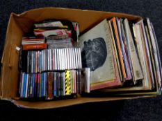 A box containing assorted vinyl LPs,