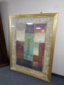 A large gilt framed contemporary print