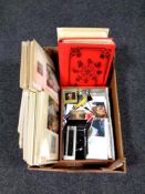 A box containing a large quantity of paper ephemera and photographs,