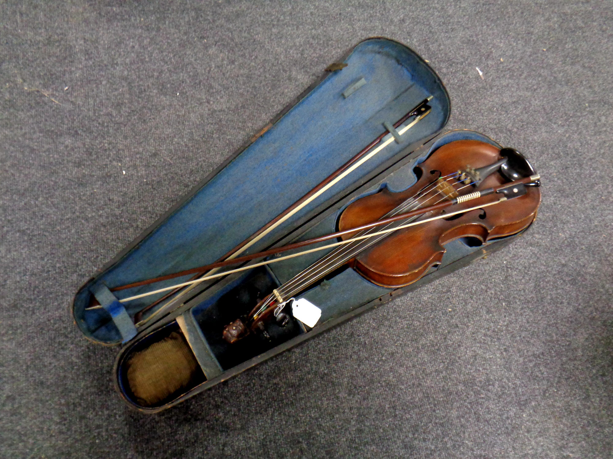 An antique violin, a copy of Pietro Antonius Dalla Costa, with internal label dated 1782,